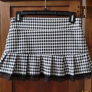 Unbranded Houndstooth Goth micro mini skirt XS  PXS